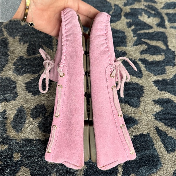 J. Crew Driving Pink Suede Leather Loafers/moccasins Sz 8 Slip on - Picture 8 of 10